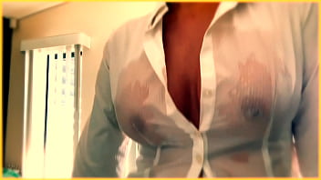 MILF Hot Office Wet Shirt | Free Big-boobs