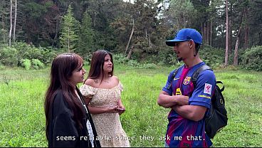 19 and 20yearold girls pay a guide for a tour in the woods and lose control
