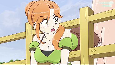 Alex got stuck in the fence on purpose and Steve fucked her! hentai ( anime sex )4K 2026