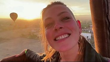 Date Night Risky Sunrise Sex (she swallows) over pyramids in an air balloon Sammmnextdoor