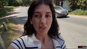 Maniac fucked a girl in the bushes and cummed on her face for a public walk with sperm Cumwalk